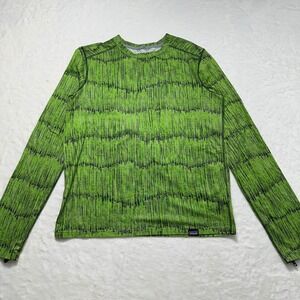 Patagonia Teen XXL (16-18) Capilene Baselayer‎ Long Sleeve Camo Green Pattern